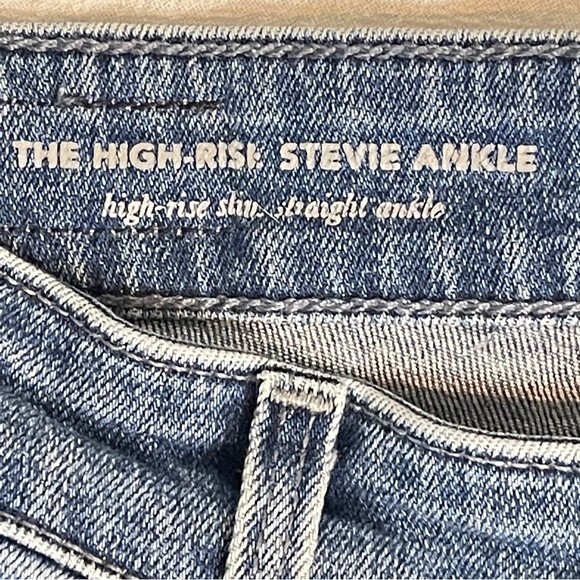 AG Adriano Goldschmied Anthropologie High Rise Stevie Skinny Ankle Jeans 25 - Picture 4 of 10
